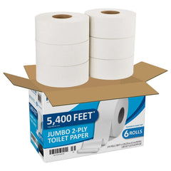 Marathon Jumbo Roll Bath Tissue, 2-Ply, 900 ft Rolls, 6 Rolls - USA MEGA SHOP
