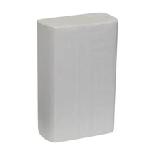 Stack of white multifold paper towels with neatly folded edges
