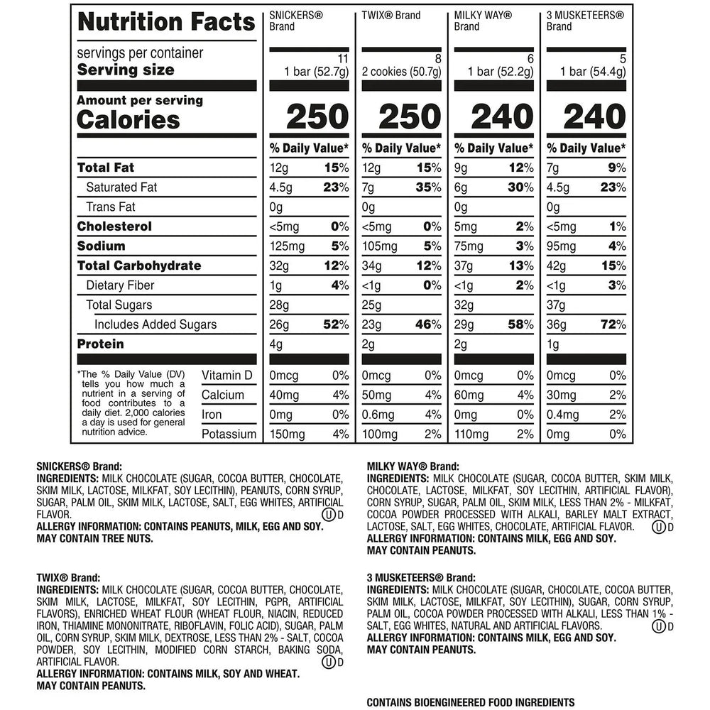 Mars Chocolate Candy Bars, Variety Pack, Full Size, 30 pk. - USA MEGA SHOP