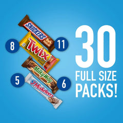 Mars Chocolate Candy Bars, Variety Pack, Full Size, 30 pk. - USA MEGA SHOP
