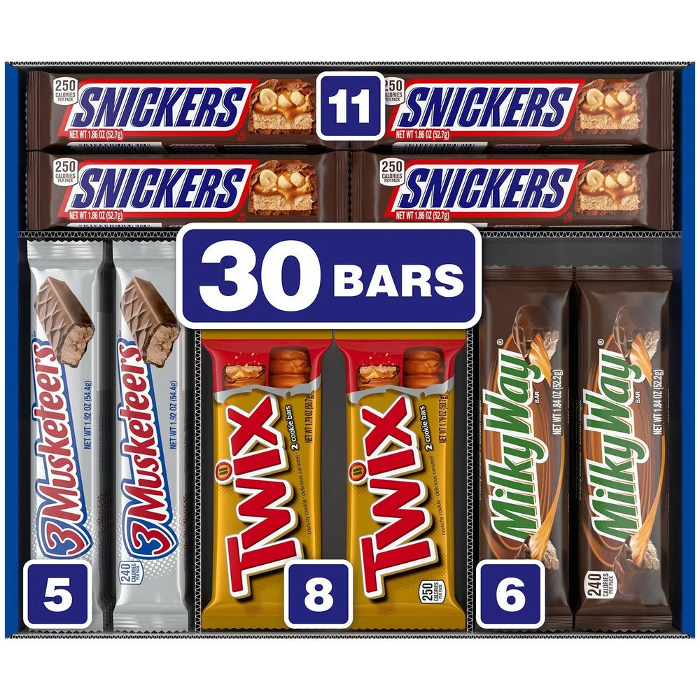 Mars Chocolate Candy Bars, Variety Pack, Full Size, 30 pk. - USA MEGA SHOP
