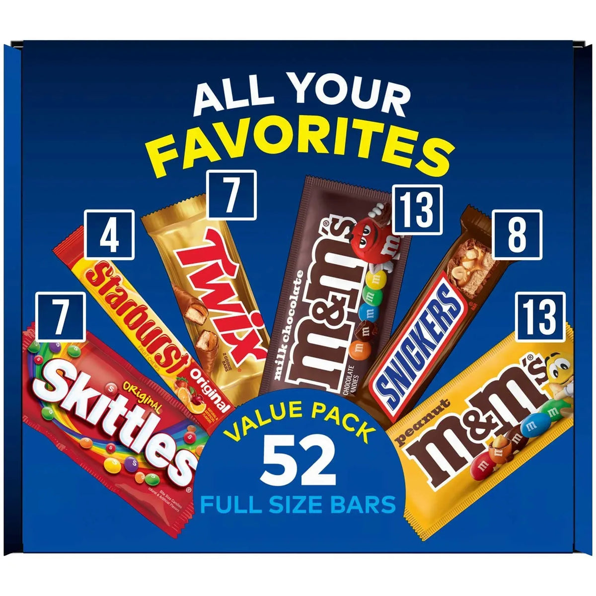 Mars Fundraiser Variety Pack Candy Bars, Full Size, 52 pk. - USA MEGA SHOP