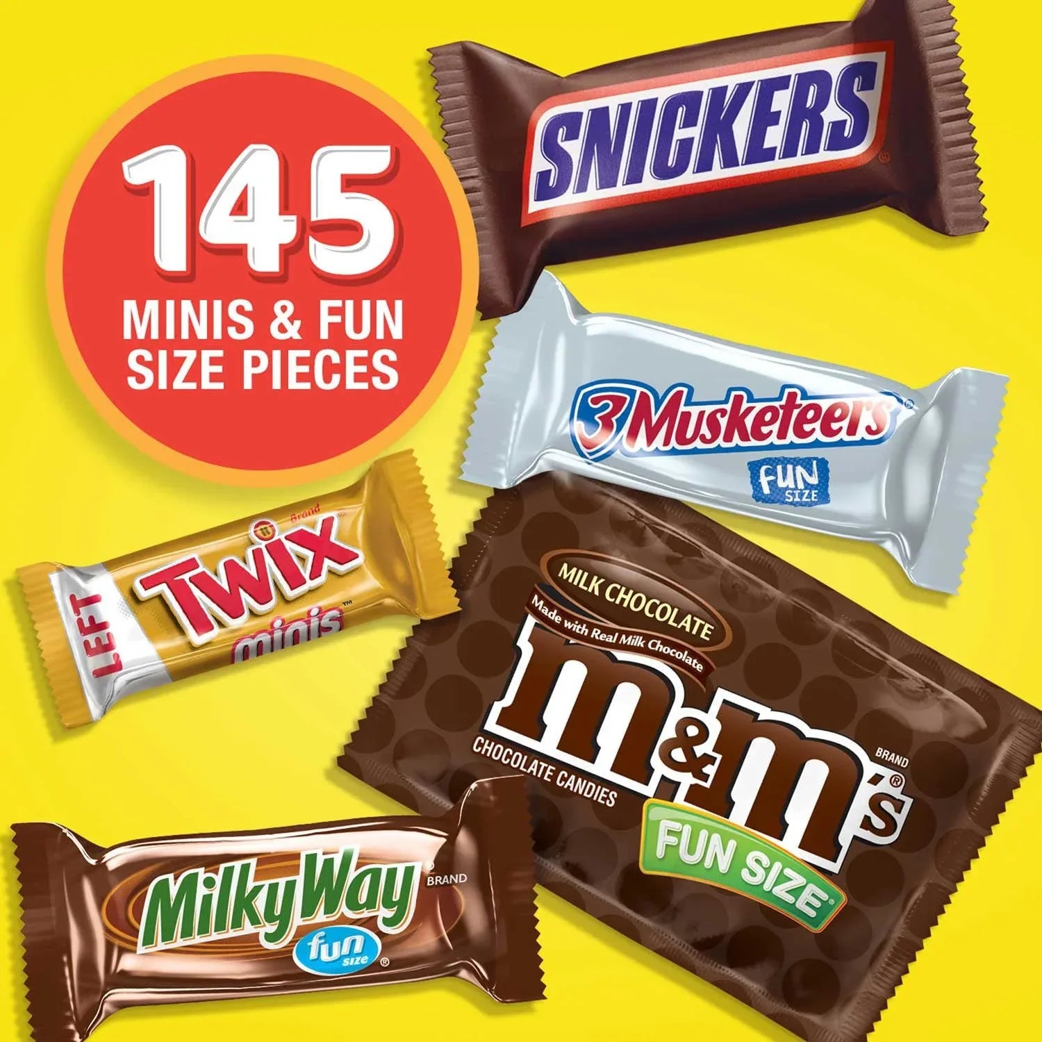 Mars Milk Chocolate Variety Pack Candy, 145 pcs. - USA MEGA SHOP