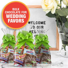 Chocolate variety pack favors with Snickers, Milky Way, Twix, 3 Musketeers, M&M’s