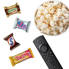 Assorted chocolate candy minis, including Milky Way, Snickers, Twix, and 3 Musketeers