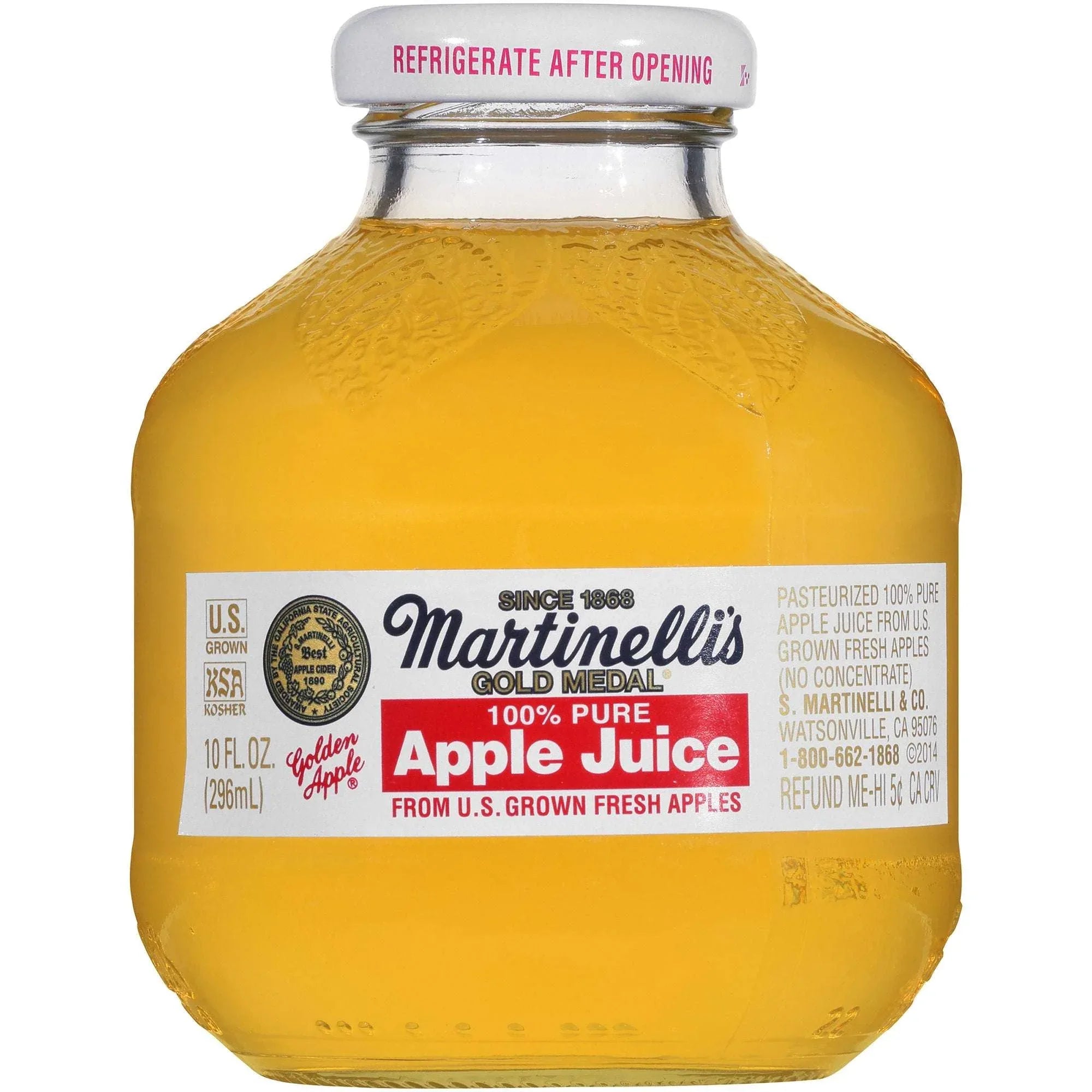 Martinelli's, Gold Medal 100% Pure Apple Juice, 10 fl oz, 24-Count - USA MEGA SHOP