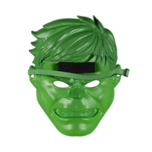 Green Incredible Hulk face mask with spiky hair and adjustable strap