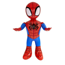 Inflatable Spiderman sprinkler character, full-body front view
