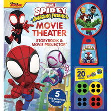 Hardcover Spidey storybook set with movie theater projector and 20 image disks