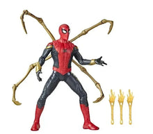 Spider-Man kids action figure with gold web-blaster arms, red mask and black suit