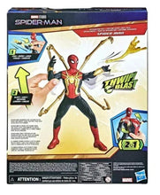 Spider-Man Thwip Blast toy package back with figure pose art and instructions
