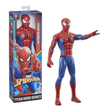 Spider-Man action figure in red and blue suit, one arm extended