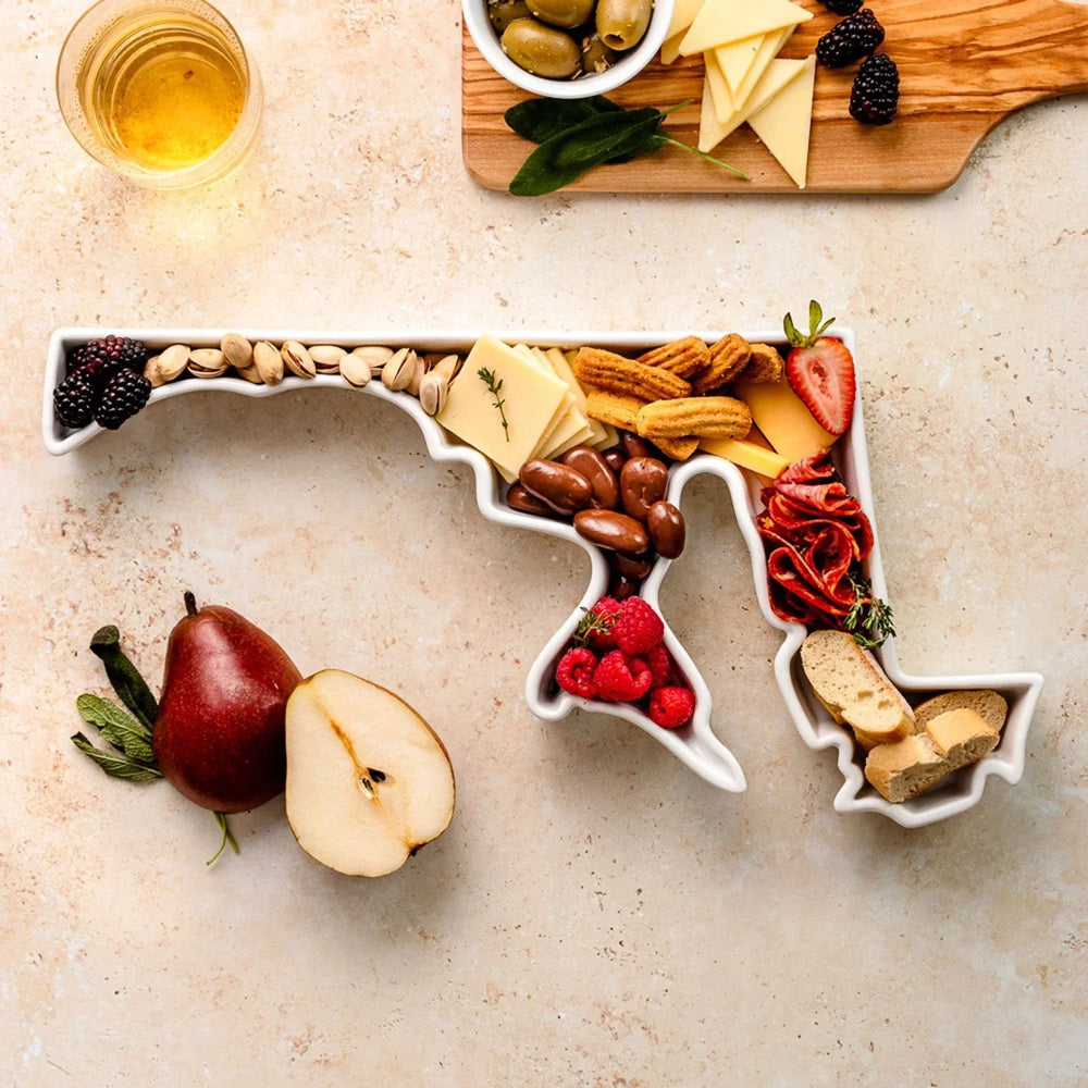 Lark Porcelain State-Shaped Bake & Serve Dish, Choose State - USA MEGA SHOP