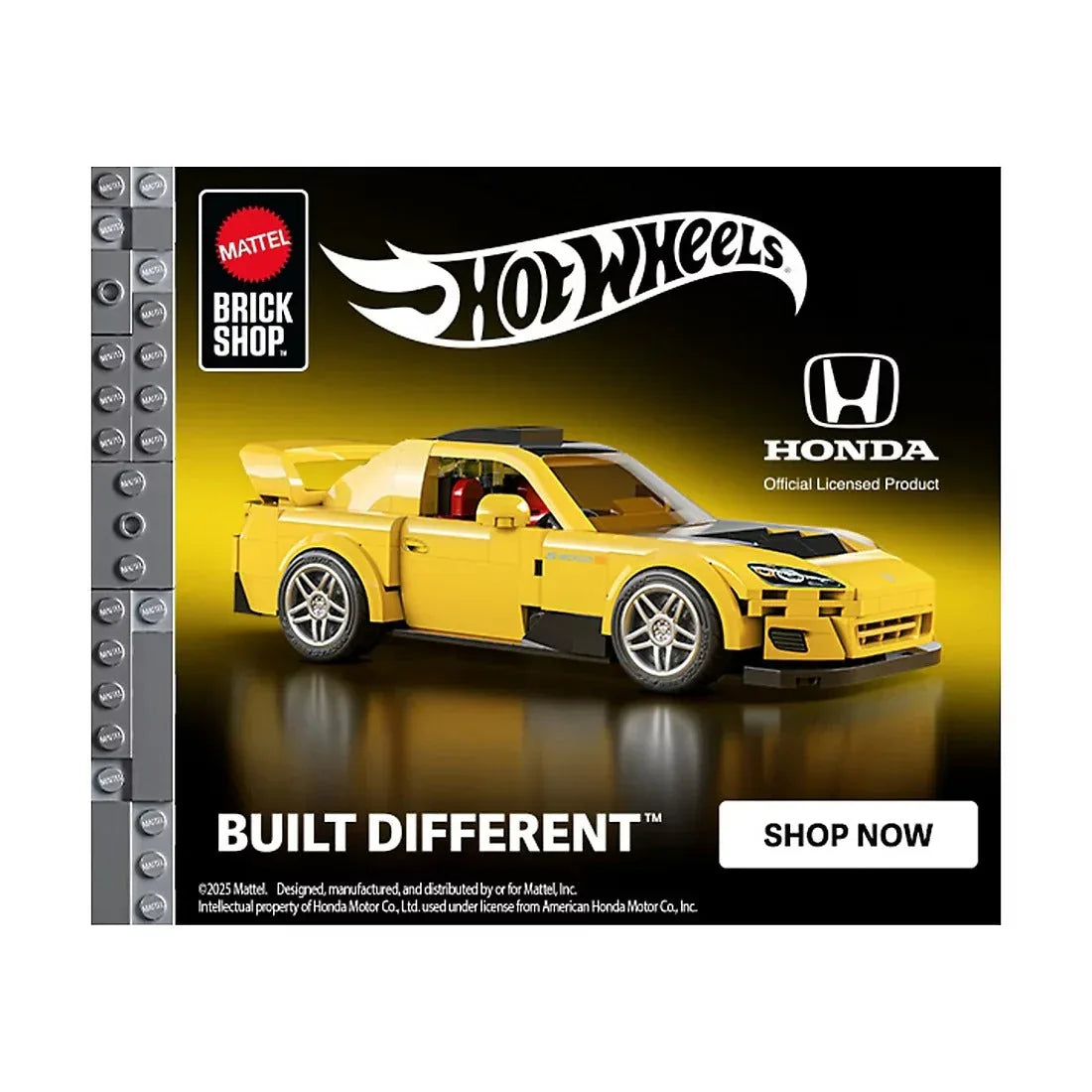 Mattel Brick Shop Hot Wheels '07 Honda S2000 - USA MEGA SHOP