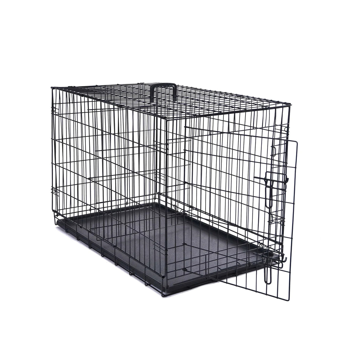 Max & Marlow Single-Door Dog Crate, Foldable Metal Wire Kennel, Portable, Tray and Divider Included, 30" x 19" x 21.5"