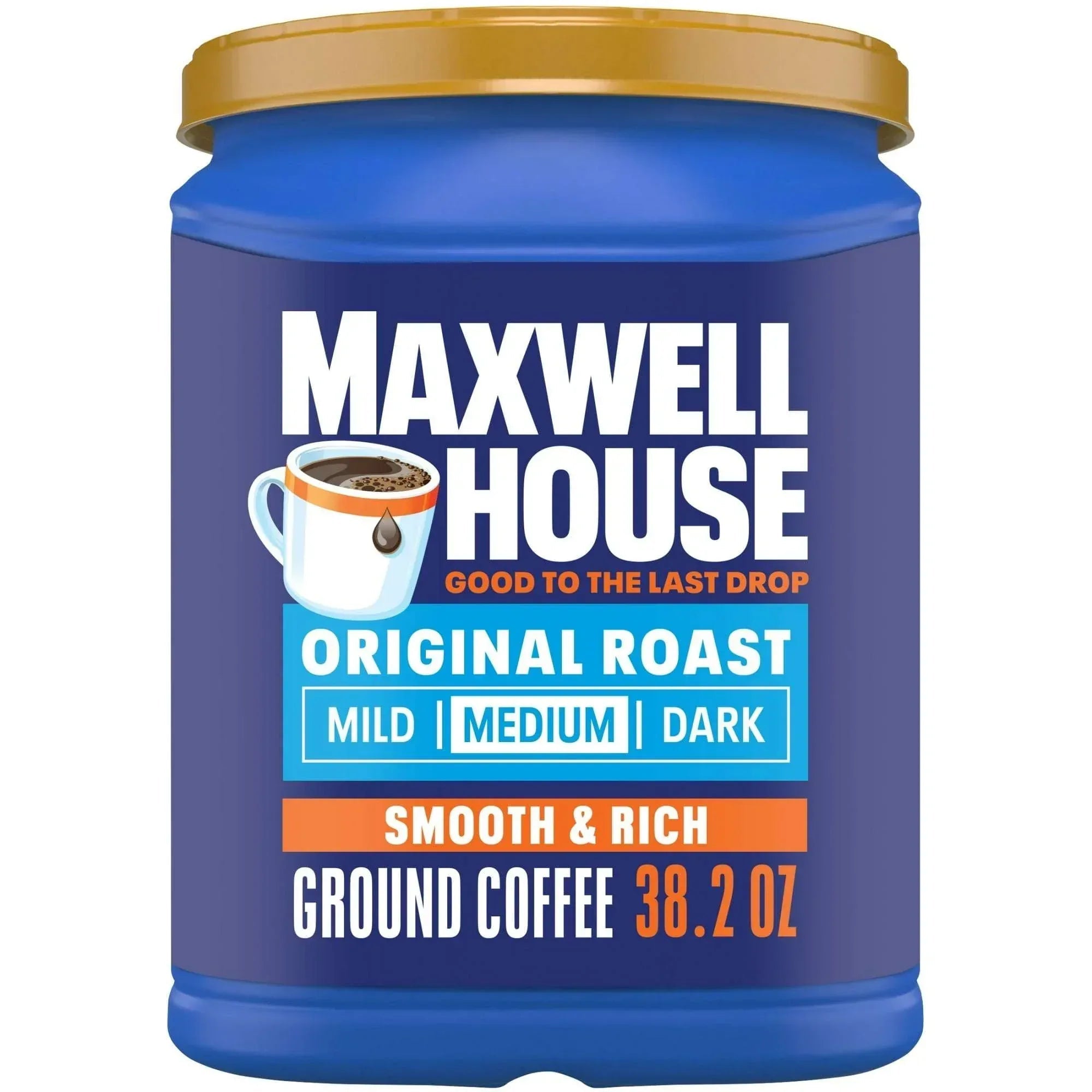 Maxwell House Original Roast Ground Coffee, 10.3 oz Canister, Medium