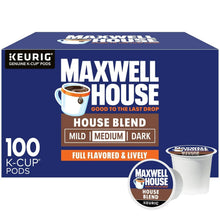 Keurig K-Cup coffee pod box front with cup graphic, Maxwell House House Blend