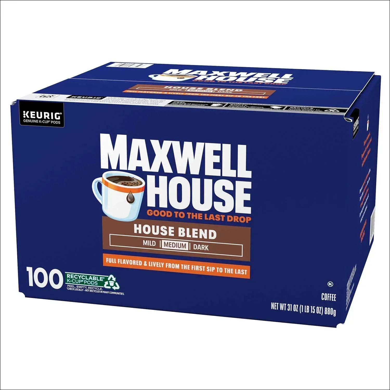Maxwell House House Blend Medium K-Cup Coffee Pods 100 ct. - USA MEGA SHOP