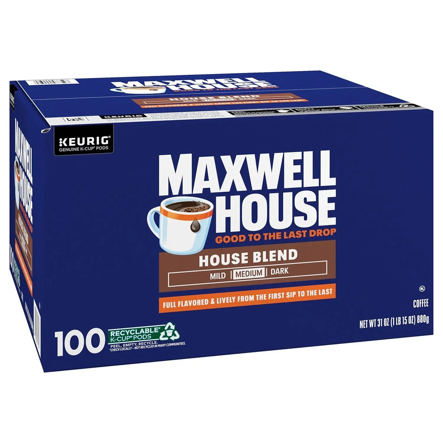 Maxwell House House Blend Medium K-Cup Coffee Pods 100 ct. - USA MEGA SHOP