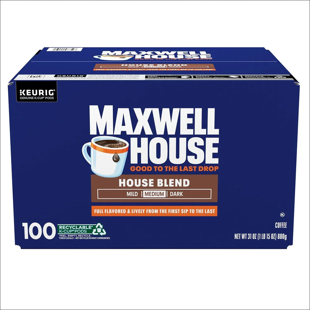 Maxwell House House Blend Medium K-Cup Coffee Pods 100 ct. - USA MEGA SHOP