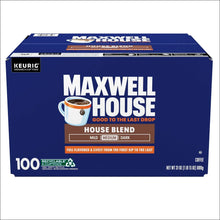 Maxwell House House Blend 100 K-Cup pods coffee box, mild medium dark selection