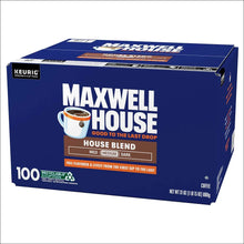 Maxwell House House Blend 100 K-Cup pods coffee box from side angle