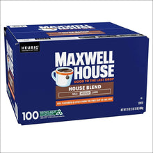 Keurig K-Cup coffee pod box, Maxwell House House Blend, 100 count