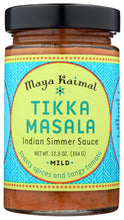 Tikka masala simmer sauce jar with black lid, mild flavor front label
