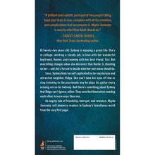 Paperback novel back cover with synopsis text and author name Colleen Hoover.