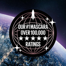 Mascara rating badge reading over 100,000 ratings