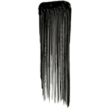 Black mascara texture smear in a thick brush-like pile