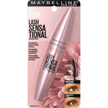 Pink mascara tube with front package design and small brush inset