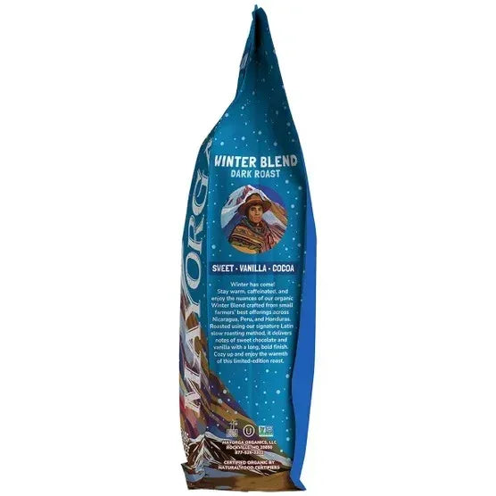 Mayorga Organic Winter Blend, USDA Organic, Dark Roast, Whole Bean Coffee, 2lb, 2-pack