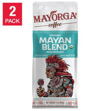 Organic Mayan blend whole bean coffee bag, medium roast, 2 lb net