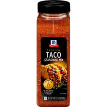 Taco seasoning mix bottle with McCormick Premium label