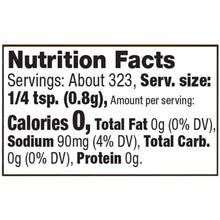 Nutrition Facts panel for all purpose seasoning with sodium and calories listed