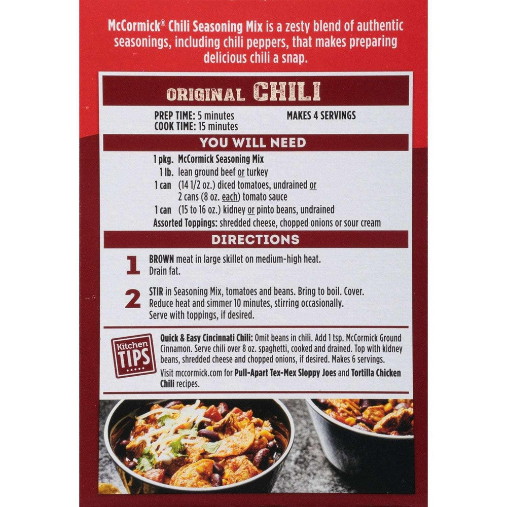 McCormick Chili Original Seasoning Mix 1.25 oz., 6 pk. - USA MEGA SHOP