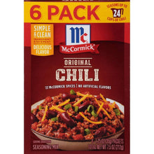Original chili seasoning mix pack, McCormick 6-pack