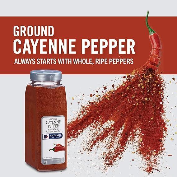 McCormick Culinary Ground Cayenne Pepper, 14 oz - One 14 Ounce Container of Cayenne Pepper Powder, Ideal for Rubs, Marinades, Sauces, Meats and More - USA MEGA SHOP