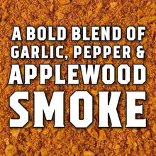 Orange-brown ground spice rub with coarse granules.