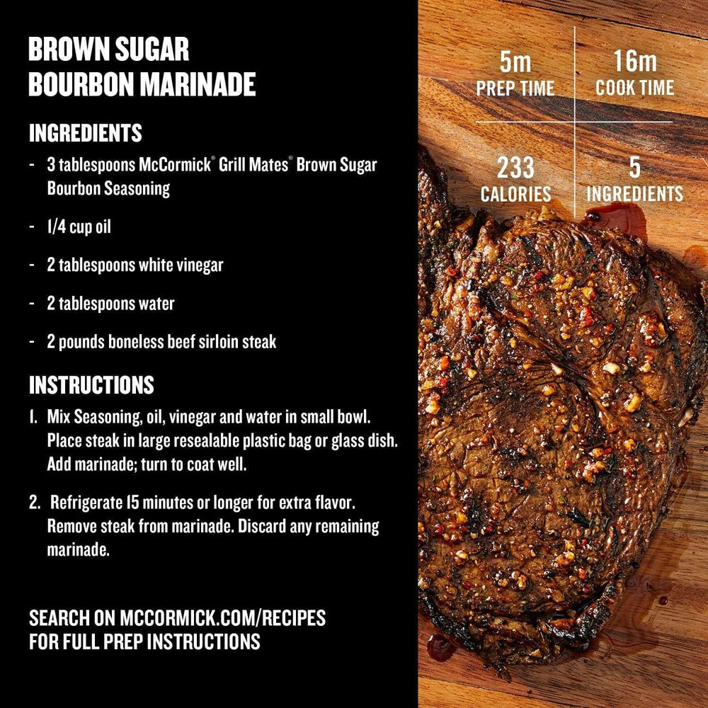 McCormick Grill Mates Brown Sugar Bourbon Seasoning 9.5 oz. - USA MEGA SHOP