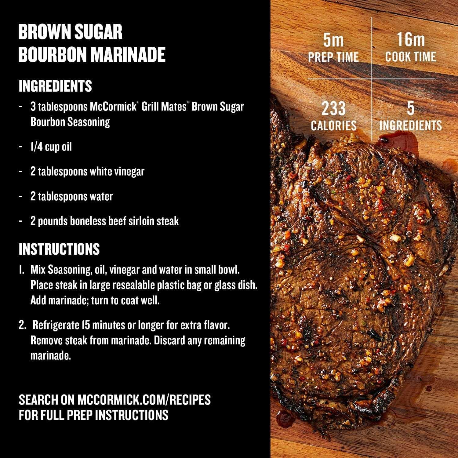 McCormick Grill Mates Brown Sugar Bourbon Seasoning 9.5 oz. - USA MEGA SHOP