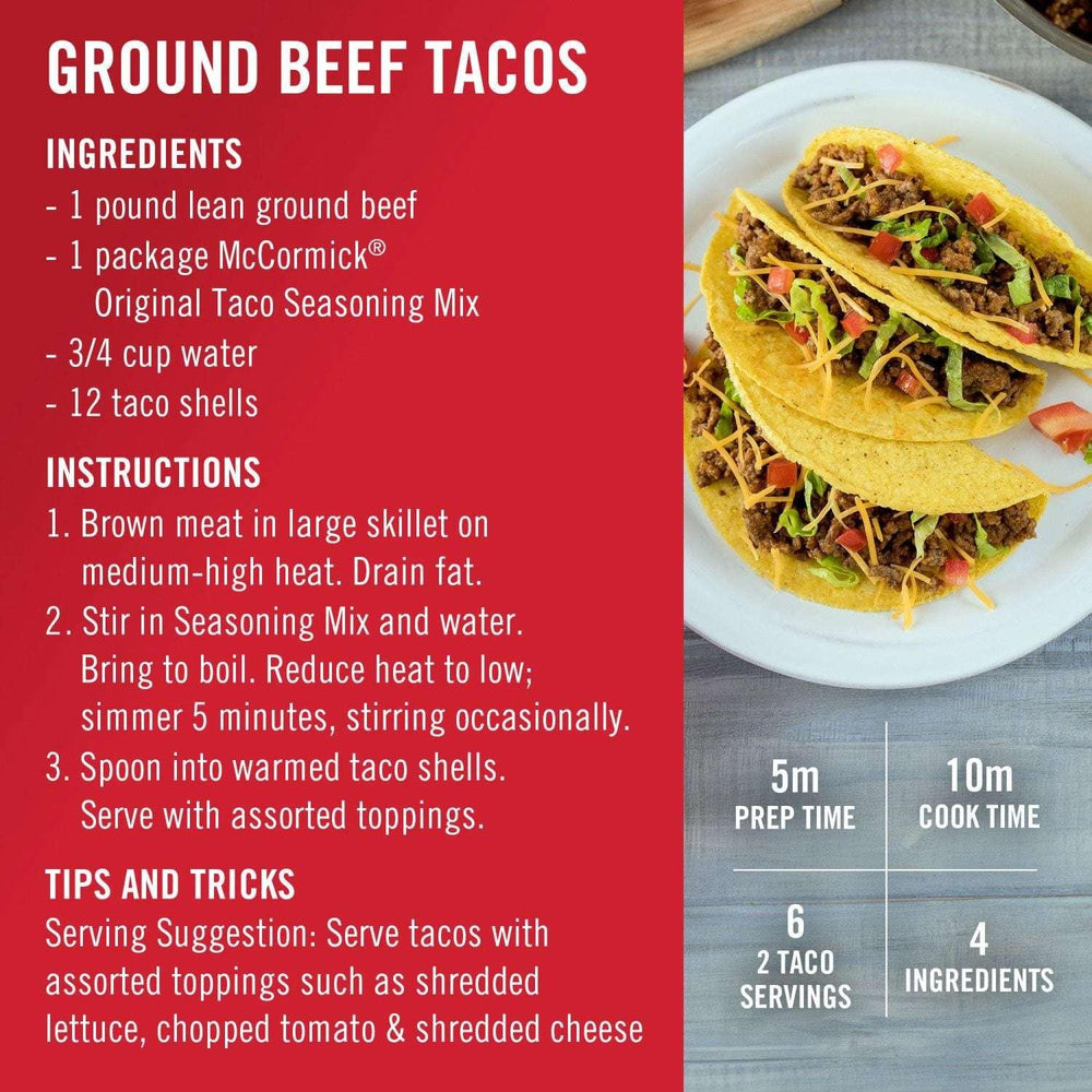 McCormick Original Taco Seasoning Mix, 1 oz., 12 pk. - USA MEGA SHOP