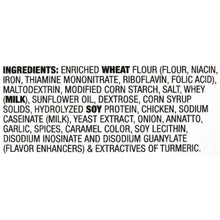 Ingredients label on McCormick poultry gravy mix jar