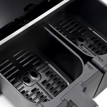 Air fryer inner basket with perforated racks and center divider