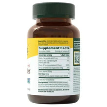 Dietary supplement bottle back label with Supplement Facts panel