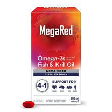 Omega-3 fish & krill oil advanced softgels box with 900 mg and 60 count