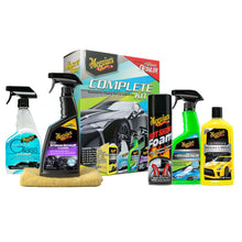 Meguiar's Complete Car Care Kit detailing bottles, sprays, and microfiber towel set