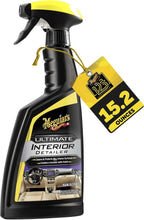 Meguiar's Ultimate Interior Detailer spray bottle, black with yellow trigger, 15.2 oz