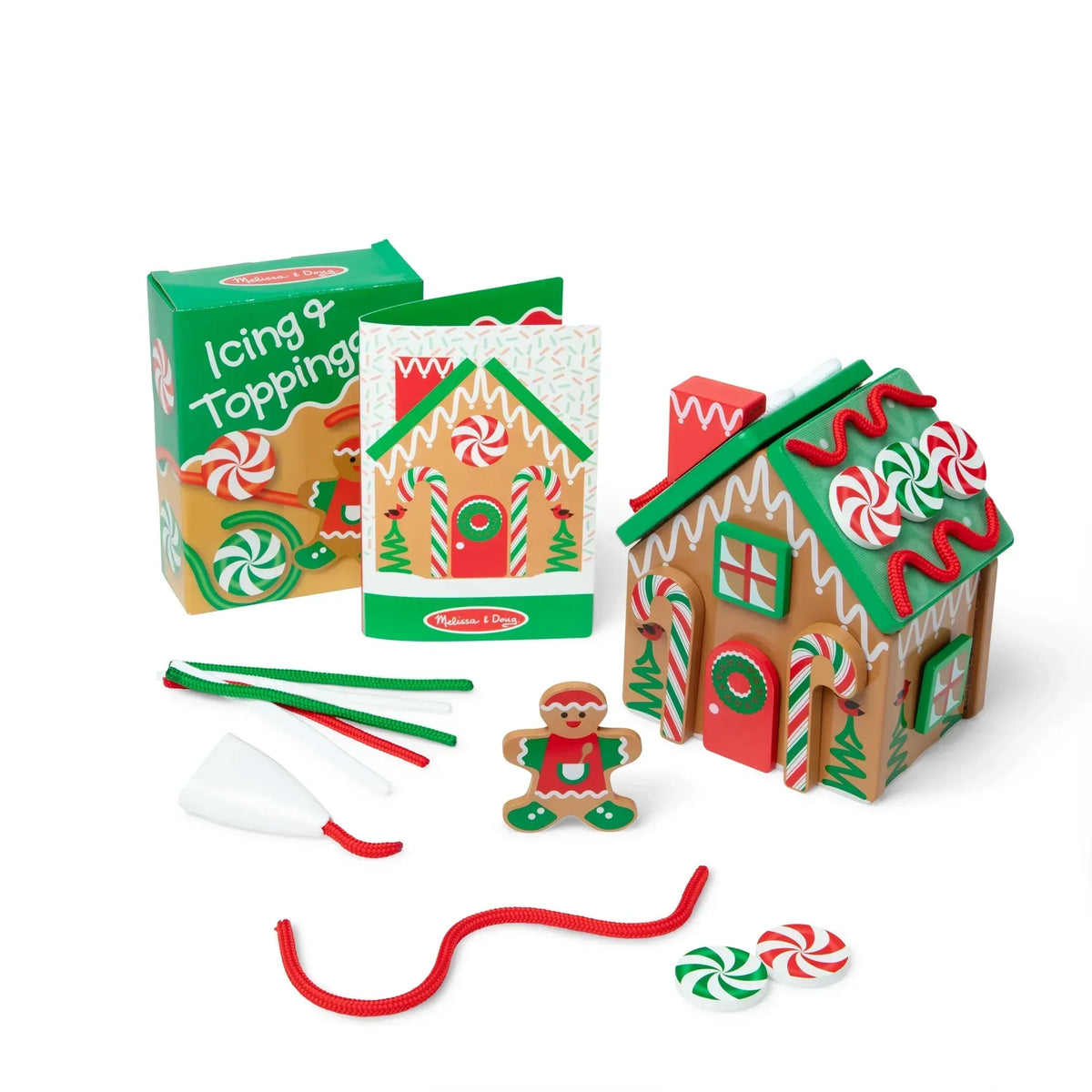 Melissa & Doug Wooden Gingerbread House Reusable, Mess-Free Play Set Activity for Boys and Girls - FSC Certified - USA MEGA SHOP